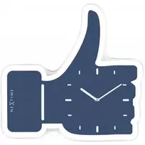 NeXtime klok 5185bl Mini Thumbs Up, 20,5x21 cm, sieninis, mėlynas/sidabrinis
