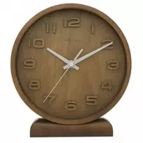 NeXtime 5192gs Wood Wood Small sieninis laikrodis, 22x20 cm, medinis, pilkas