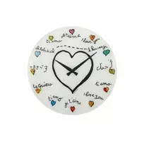 NeXtime klok 8030 Loving You, 43 cm, sieninis, baltas / įvairiaspalvis