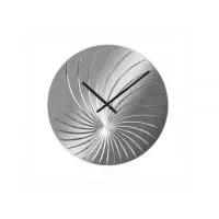 NeXtime laikrodis 8134 Swirled, Ø43 cm, sieninis, blizgus sidabrinis