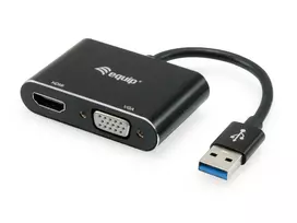 Equip USB 3.0 į HDMI/VGA adapteris, 3.2 Gen 1 (3.1 Gen 1), USB Type-A, HDMI išvestis, 1920 x 1080 pikseliai