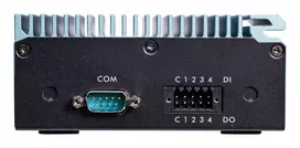Shuttle Edge PC SPCEL02 – belaidis mini kompiuteris, Intel Celeron J6412, 1x HDMI, 2x 2.5G LAN, 1x COM, DIO (4 į, 4 iš), 3x USB, 2x M.2, 12-24V, 24/7 darbas, be ventiliatoriaus, su VESA ir DIN-RAIL laikikliais