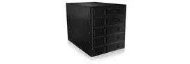 ICY BOX - IB-565SSK - Backplane, 5x SATA 3,5 HDD für 3x 5,25 Schacht, Hot Swap, trägerlos - black