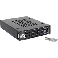 ICY DOCK - ToughArmor - MB993SK-B - 3x 2,5 SATA HDD & SSD in 1x 3.5 Einbauschacht Vollmetall-Wechselrahmen mit Sicherheitsschloss