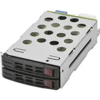 Laikiklio plokštė Supermicro MCP-220-82616-0N 2x 5,25 colio diskų lizdų skydelis juoda metaline apdaila