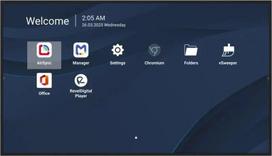 Komercinis 50 colių 4K LCD ekranas VIEWSONIC CDE5014-2C, 3840×2160, 500 cd/m², Android 14, Wi‑Fi, 24/7