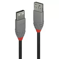Lindy 0,5 m USB 2.0 tipo A ilginamasis kabelis, Anthra Line