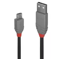 Lindy 0,2 m USB 2.0 A–Micro-B laidas, Anthra Line