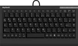 Klaviatūra KeySonic ACK-595C+ (DE) biurui USB QWERTZ vokiška juoda