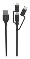Ansmann laidas USB į 3in1 120 cm juodas Micro-USB B