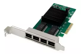DIGITUS 4 prievadų Gigabit Ethernet tinklo plokštė, RJ45, PCI Express, Intel I350