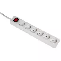 Hama 00108833 apsauginis nuo viršįtampių lizdų blokas baltas 6 kištukiniai lizdai 230 V 5 m