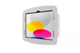 Compulocks iPad 10,9 colio 10-os kartos Space apsauginis aliumininis dėklas su sieniniu laikikliu, baltas