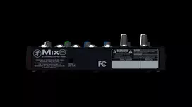 Mikseris Mackie Mix8 – 8 kanalų kompaktiškas analoginis garso maišytuvas, 20–30000 Hz, 3800 Ω mikrofono įėjimas, 198×244×53 mm