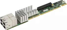 Super Micro Supermicro AOC-UR-i4XT 1U Ultra Riser tinklo adapteris - 4x 10Gb Ethernet - skirtas SuperServer 1028U-TR4T+, 6018U-TR4T+