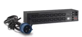 APC AP7922B Maitinimo paskirstymo įrenginys – 16 C13 lizdų, matuojamas ir valdomas PDU, 2U, 200–230 V, 32 A, 3,05 m laidas, juodas