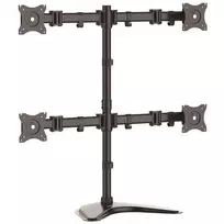 StarTech.com ARMBARQUAD stovas keturiems monitoriams – laisvai pastatomas, reguliuojamas, 8 kg, 33–68,6 cm, VESA 100×100 mm, juodas
