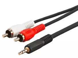Microconnect AUDLC5G garso laidas 5 m 3,5 mm 2 x RCA juodas