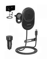 Belaidis magnetinis automobilinis kroviklis Anker MagGo 15W – 15W Qi greitasis krovimas išmaniesiems telefonams, juodas