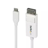 StarTech.com 1,9 m USB-C į DisplayPort 1.2 laidas, dvipusis, 4K 60Hz, baltas, skirtas Apple MacBook Pro / Air M1 M2 M3 M4, Mac Mini / Studio, Thunderbolt suderinamas