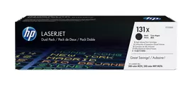 HP 131X dviejų dalių didelės talpos juodas originalus „LaserJet“ tonerių rinkinys