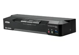 ATEN 2-Port 4K DisplayPort dviejų monitorių mini-matricos KVM jungiklis