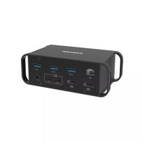 Dokovimo stotelė CANYON CNS-HDS95ST – USB-C (USB 3.2 Gen 2) su 2× HDMI, 2× USB 3.2 Gen1, 2× USB 2.0, Gigabit Ethernet, 100 W, aliuminis, juoda