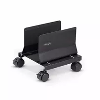 StarTech.com Mobilus kompiuterio stovas ant ratukų, reguliuojamas CPU vežimėlis, maks. apkrova 21 kg, plieninis