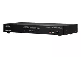 ATEN 4 prievadų USB 3.0 4K HDMI dviejų ekranų KVMP™ jungiklis, 4096 x 2160 pikselių, 4K Ultra HD, 4,42 W, juodas
