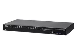 ATEN CS19216 16 prievadų USB 3.0 4K DisplayPort KVM jungiklis, 4096 x 2160 pikseliai, 4K Ultra HD, 26.66 W, juodas