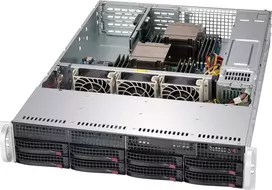 8U stelažo korpusas Supermicro SuperChassis 825TQC-R802WB su 800W maitinimo šaltiniu