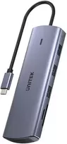 USB-C multiport adapteris Unitek D1113A – HDMI, VGA, kortelių skaitytuvas, PD 100W