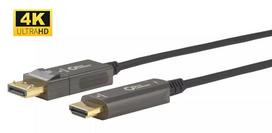 Microconnect DP-HDMI-1000V1.4OP aktyvus optinis adapterio kabelis 10 m DisplayPort → HDMI A tipas juodas