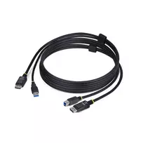 StarTech.com 1,8 m DP ir USB 5Gbps KVM kabelis, 4K 60 Hz, universalus DP 1.2 / USB 3.0 kombinuotas kabelis KVM jungikliams