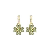 Swarovski IDYLLIA lašo formos dobilas paauksuoti auskarai moteriški žali 5670664 auksas