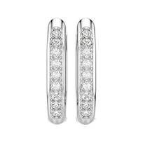 Swarovski Dextera Octagon Series#Good Luck Crystal Earrings Women's White 5724585 balta