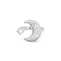 Swarovski Sublima moon shape rhodium plated ring women's silver 5677139 sidabras