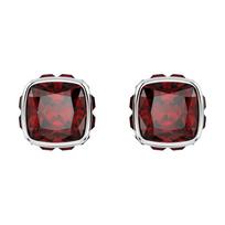 Swarovski Birthstone January birthstone square cut earrings women's red 5660798 raudona