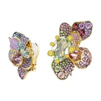 Swarovski Pave design gold plated crystal ear clip women's multi-color 5709957 auksas