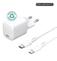 Mobiliojo įrenginio įkroviklis eSTUFF ES637500 12V USB Type-C 1,5m Baltas