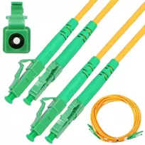 Fiber šviesolaidinis pataikymo laidas Extralink LC/APC – LC/APC, vienmodis dupleksas 9/125 µm G.657.A1, 1 m