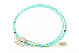 Extralink šviesolaidinis laidas LC/UPC – SC/UPC, daugiamodis OM3, dupleksas, 3 mm apvalkalas, 1 m