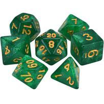Party Desktop Entertainment Game Toys Polyhedral Dice Set Dice Star Shine Dice Set Galaxy Dice Glitter Orange
