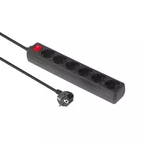 Microconnect GRU006B ilgintuvas 1,8 m 6 kištukinių lizdų Juodas