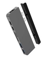 USB-C HUB HYPER HD28C USB 3.2 Gen 1 Type-C Pilka MicroSD SD HDMI Thunderbolt 3
