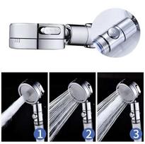 Rainfall Spray Water Saver Filter Shower Head High Pressure Chrome Finish Modern Design Switch Button Hand Shower Diverter for (White,ABS Plastic) balta