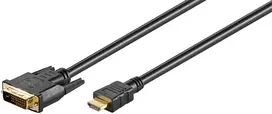 Microconnect HDM192415 vaizdo kabelio adapteris 5 m DVI-D HDMI Type A (Standartinis) Juodas