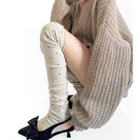 Polka Dot Jacquard Women Leg Warmers Contrasting Ballet Style Women Girls Over Knee Warm Knee Pads Simple Fashion Foot Covers One Size