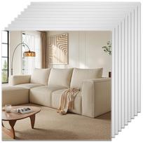 10/20/30Pcs Self Adhesive Mirror Sheets Flexible Non Glass Mirror Removable Mirror Wall Stickers Home Room Bedroom 3D Wall Decor