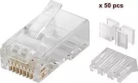 Microconnect KON503-50 RJ45 kištukas, skaidrus, 50 vnt.